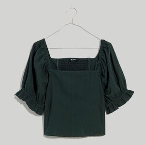 Madewell Hopewell Puff-Sleeve Crop Top